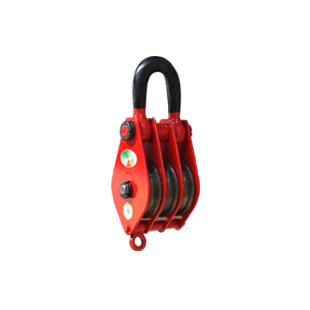 吊钩链环双轮闭口滑车